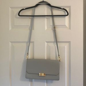 grey Ecco shoulder/crossbody purse with wristlet